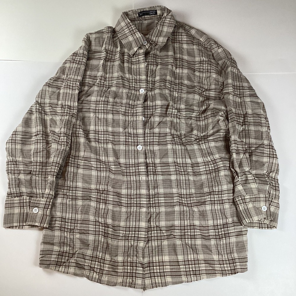 Dazy Mens Shirt Button Down Long Sleeve Size Small Casual Comfort Stretch Soft
